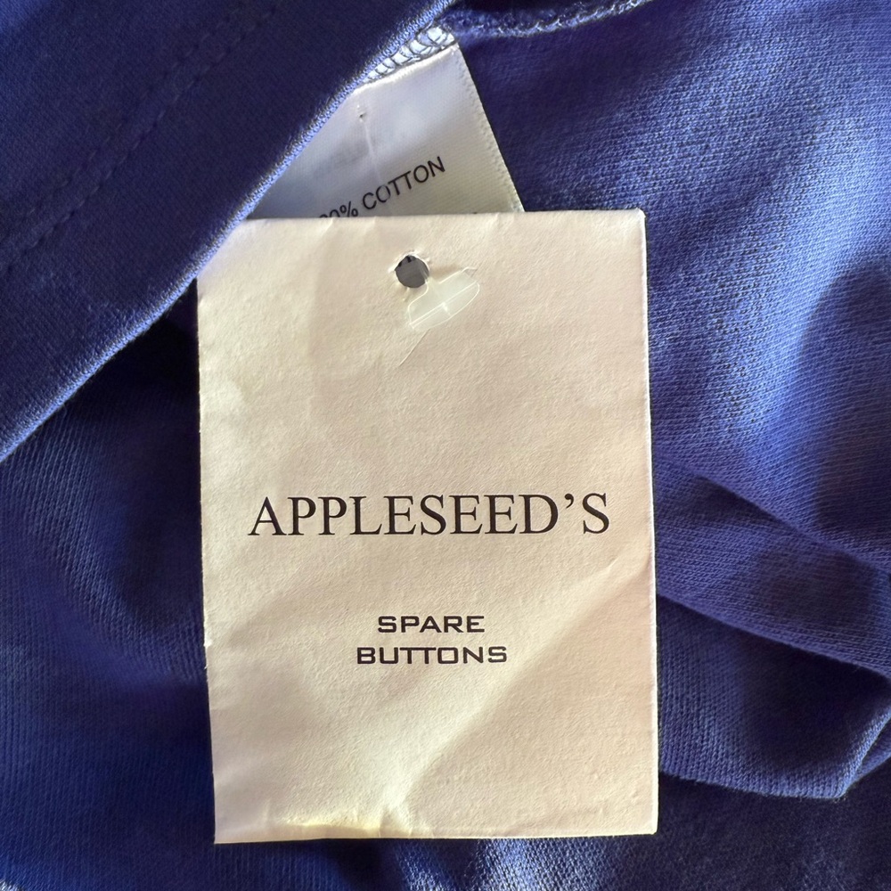 NWOT Appleseed’s Purple Mock Neck Button-Up T-Shirt - Picture 3 of 13